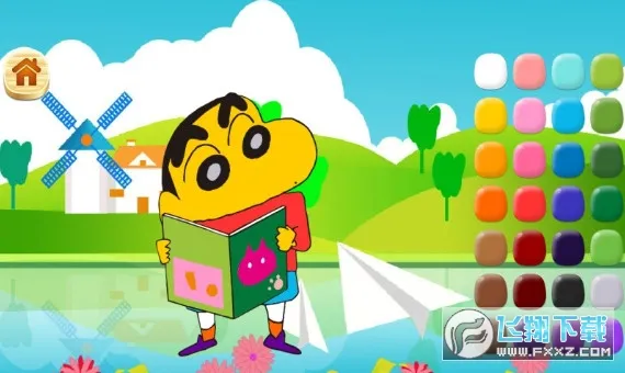 蜡笔小新涂色板(涂色板游戏)